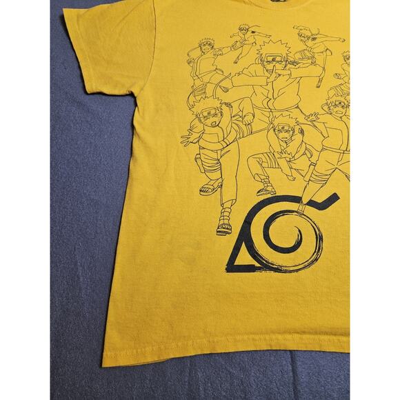 Naruto Shippuden Shirt Mens Medium Gold Naruto Uzumaki T Shirt Anime - Picture 5 of 5